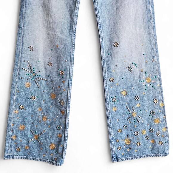 MOTHER Superior The Bookie Heel Bootcut Jeans Righteous Gemstones Size 24 - Picture 10 of 13